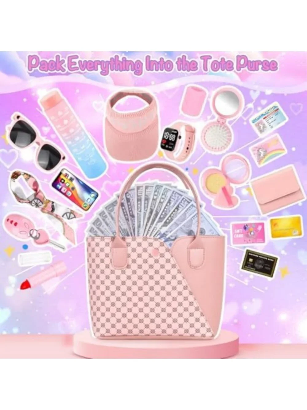 Play Purse & 34PCS Sports Set - Fun Princess Toys for Girls Ages 3-12